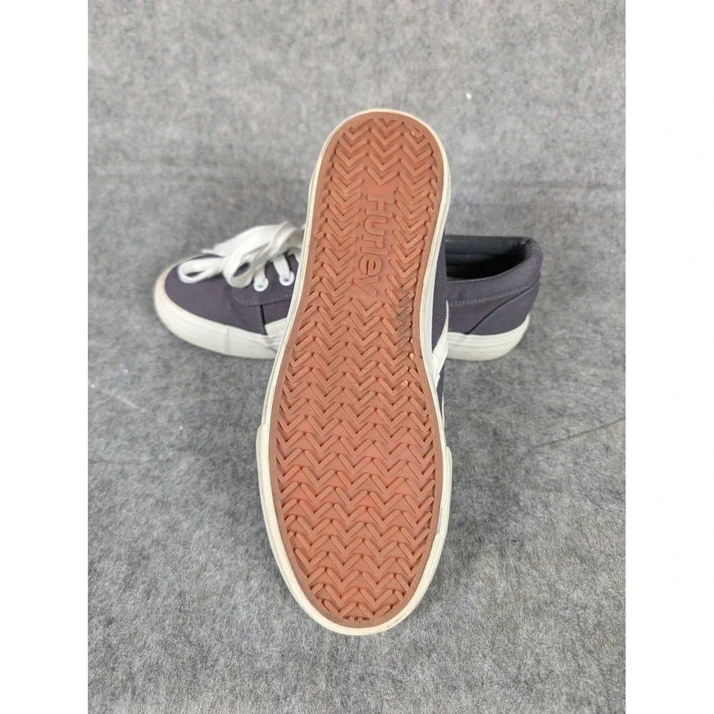 Hurley Mens‎ Canvas Sneakers Shoes Navy White Stripe Lace Up Size US 6 EUR 38.5